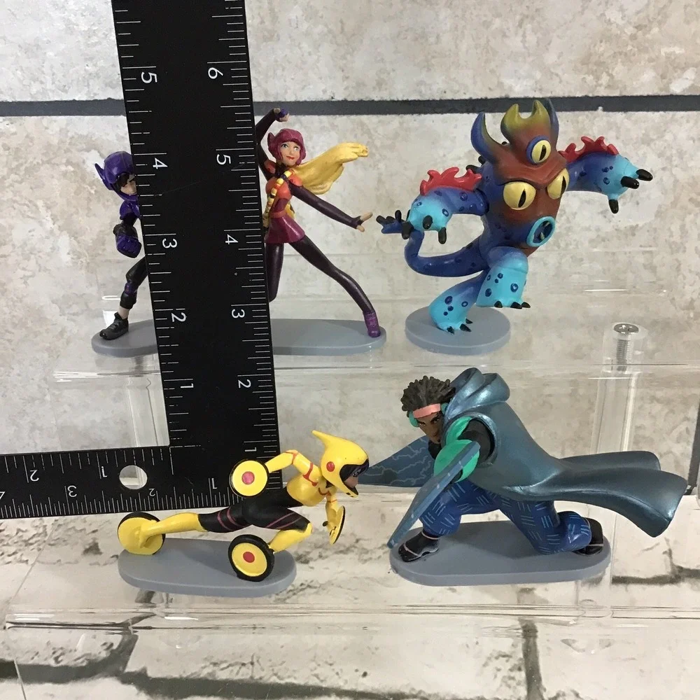 Disney‎ Pixar Big Hero 6 Figures Lot Of 5 Cake Topper Hiro Wasabi Honey Lemon